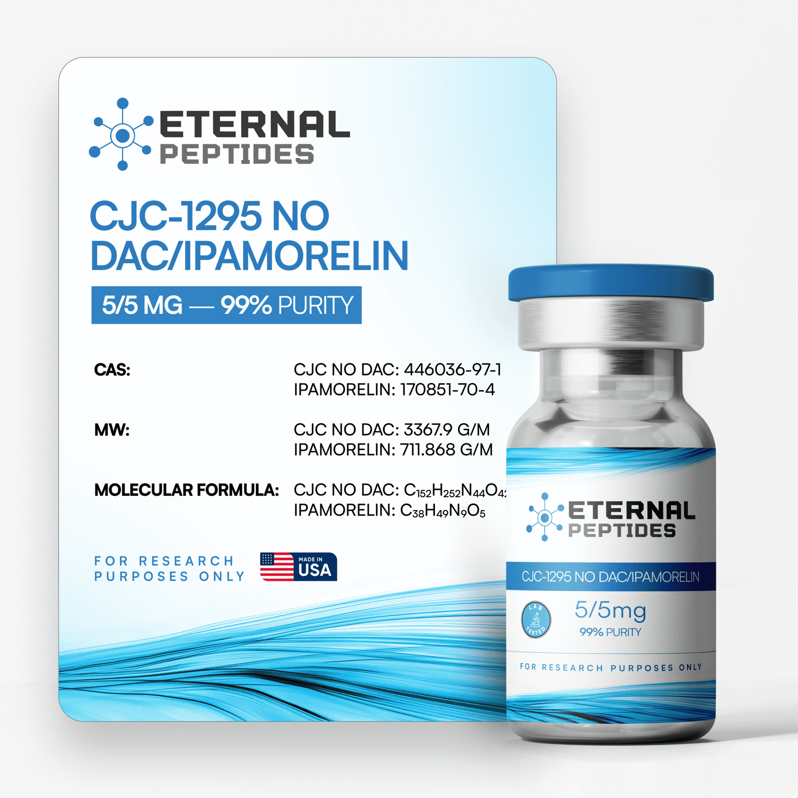 CJC 1295 + Ipamorelin (No DAC) (5mg/5mg) CJC 1295 + Ipamorelin (No DAC) (5mg/5mg)